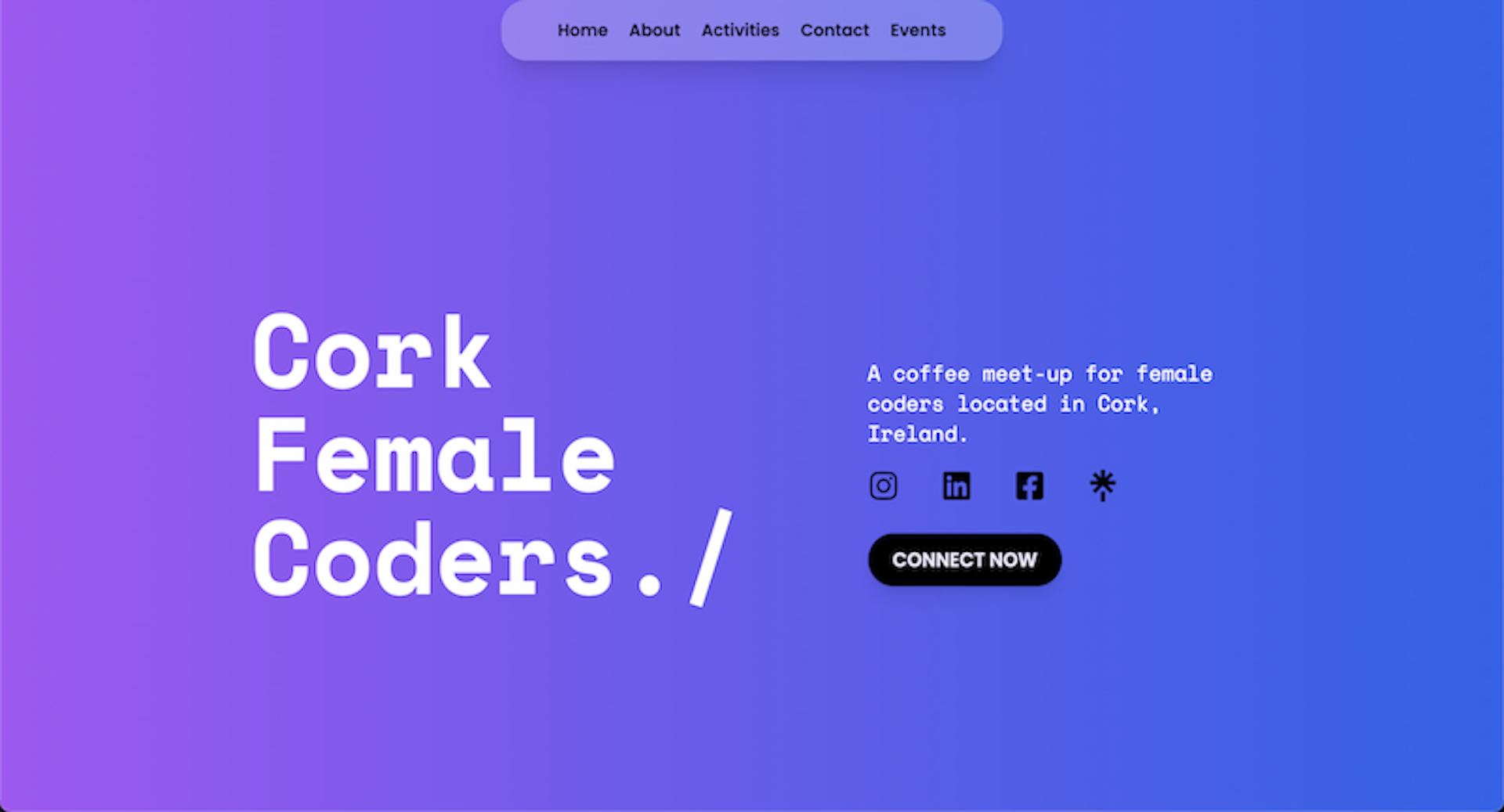 Cork Female Coders home page